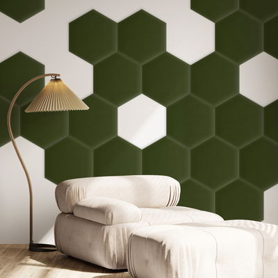 Sekskantet lydabsorber - fløjl