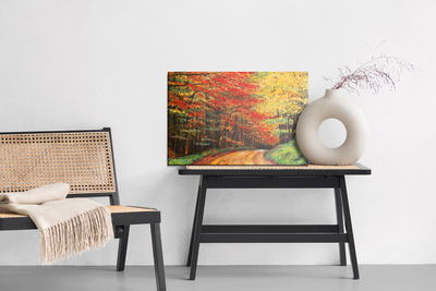 Ljuddämpande tavla - Path in the autumn forest