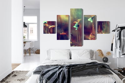 Ljuddämpande tavla - Delicate plants on a macro