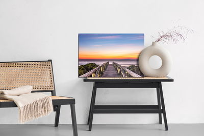 Ljuddämpande tavla - Wooden deck and the sea