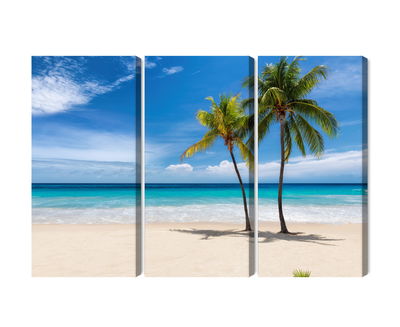 Ljuddämpande tavla - Caribbean beach 3d