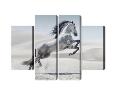 Ljuddämpande tavla - Horse in the desert 3d