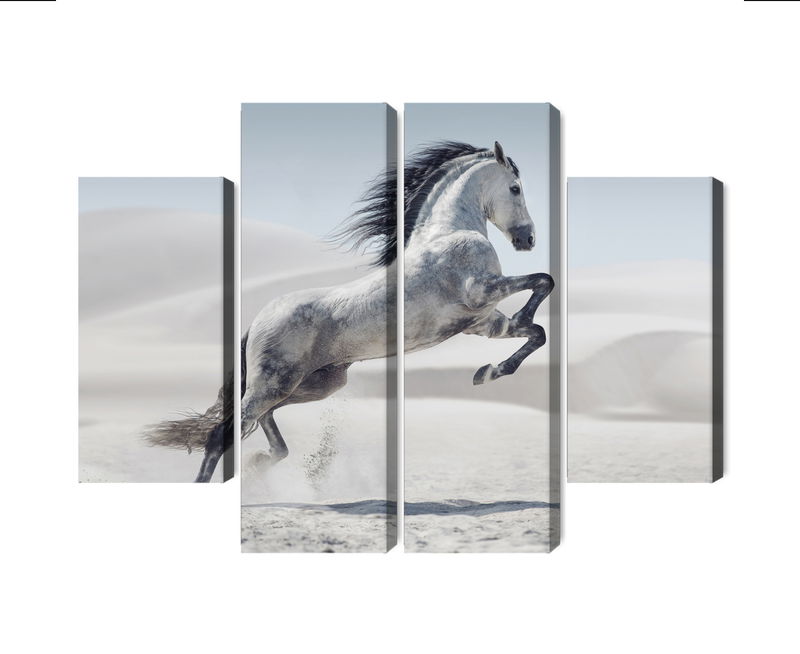 Ljuddämpande tavla - Horse in the desert 3d