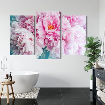 Ljuddämpande tavla - 3d peony bouquet