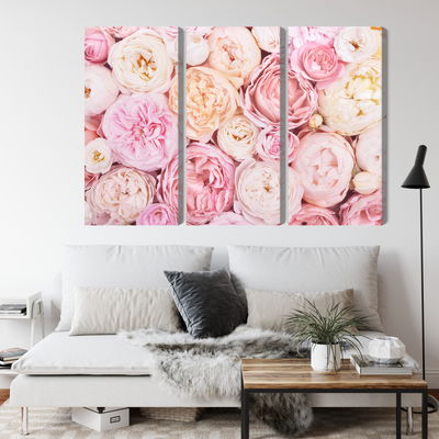 Ljuddämpande tavla - Blooming flowers in pastel