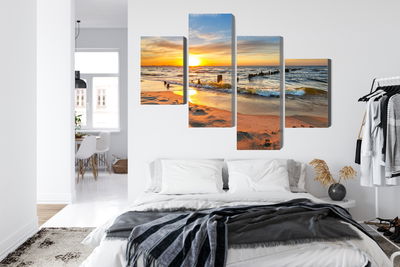 Ljuddämpande tavla - Baltic sea at sunset