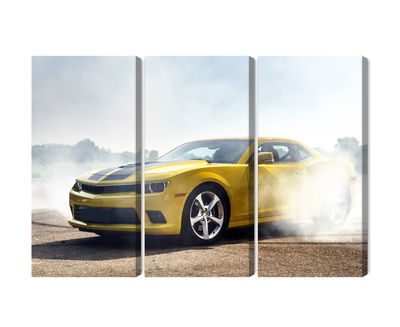 Ljuddämpande tavla - 3d drifting yellow car