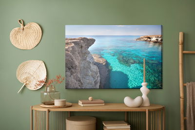 Ljuddämpande tavla - Cliffs with clear water