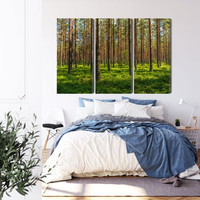 Ljuddämpande tavla - 3d pine forest