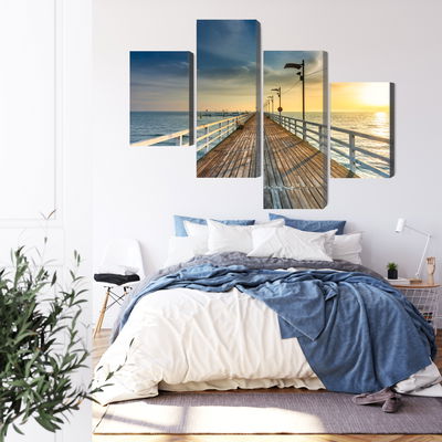 Ljuddämpande tavla - Wooden pier on the baltic sea