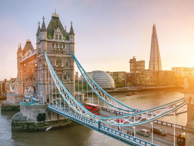 Ljuddämpande tavla - Tower bridge at sunrise
