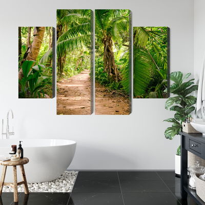 Ljuddämpande tavla - Path in a tropical 3d forest