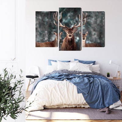 Ljuddämpande tavla - A deer and two does