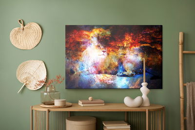 Ljuddämpande tavla - Lion in outer space