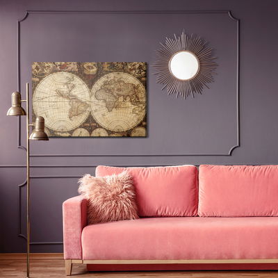 Ljuddämpande tavla - Old world map