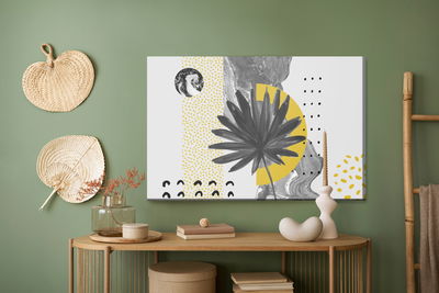 Ljuddämpande tavla - Artwork with leaves