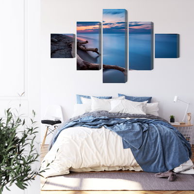 Ljuddämpande tavla - The sea landscape at evening