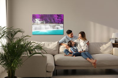 Ljuddämpande tavla - Beautiful waterfall huay mae