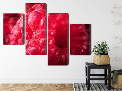 Ljuddämpande tavla - Raspberries on a macro scale