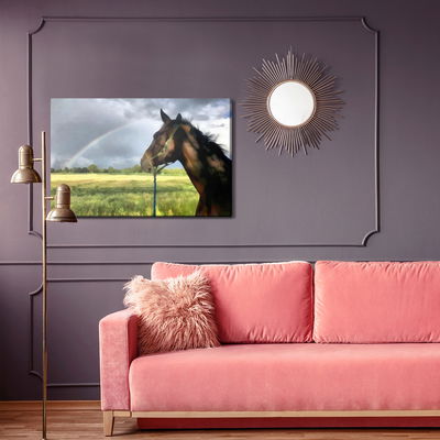Ljuddämpande tavla - Horse in the meadow