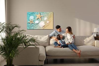 Ljuddämpande tavla - Stars and seashells