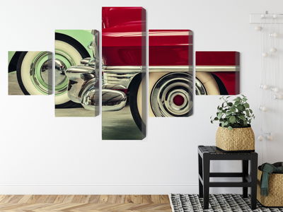 Ljuddämpande tavla - Stylish vintage car wheels