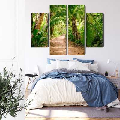 Ljuddämpande tavla - Path in a tropical 3d forest