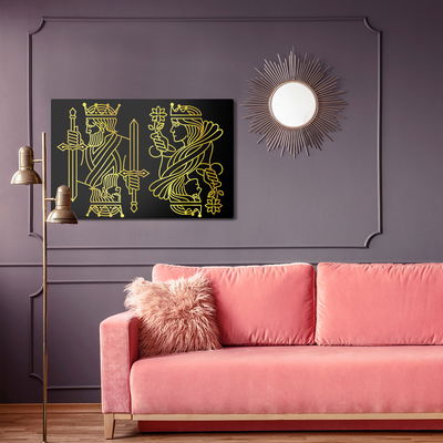 Ljuddämpande tavla - Golden king and queen