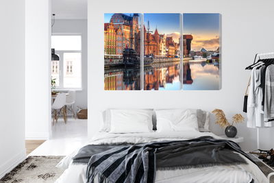 Ljuddämpande tavla - Gdansk motlawa at sunrise