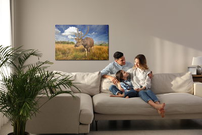 Ljuddämpande tavla - A deer in a clearing