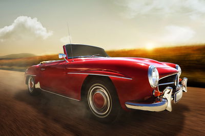 Ljuddämpande tavla - Red car in motion