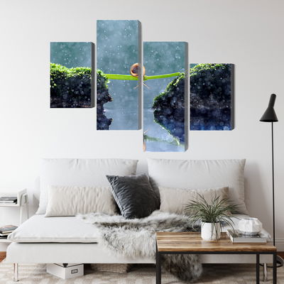 Ljuddämpande tavla - Snail in the rain