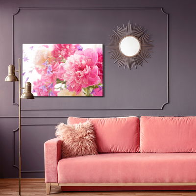 Ljuddämpande tavla - Pink peonies
