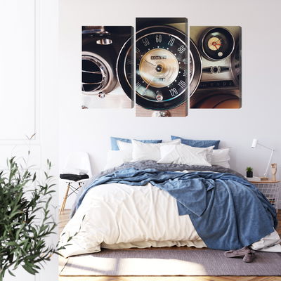 Ljuddämpande tavla - The dashboard in an old car