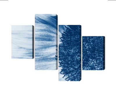 Ljuddämpande tavla - Blue sunflower on a macro