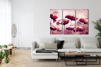 Ljuddämpande tavla - Poppies as painted