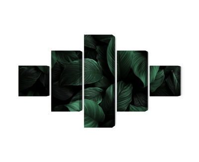 Ljuddämpande tavla - Green leaves on a macro scale