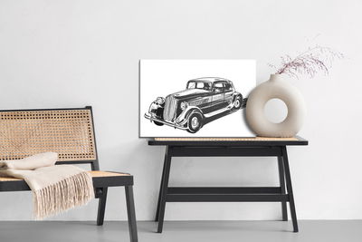 Ljuddämpande tavla - Sketched car