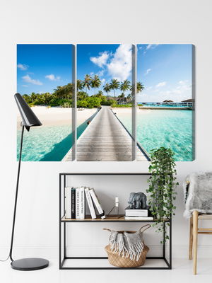 Ljuddämpande tavla - View of the tropical island