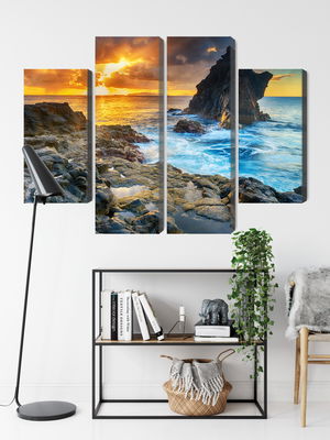 Ljuddämpande tavla - Sunset on the seashore