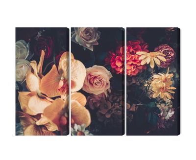 Ljuddämpande tavla - Multi-colored flowers