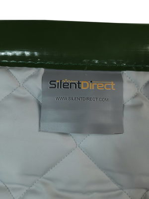 SilentDirect Sound Barrier ljuddämpande sidan med logotyp.