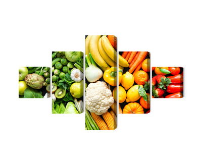 Ljuddämpande tavla - Fruits and vegetables