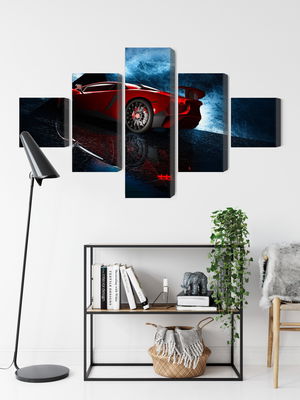 Ljuddämpande tavla - Sports car on an abstract