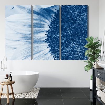 Ljuddämpande tavla - Blue sunflower on a macro