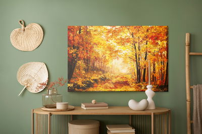 Ljuddämpande tavla - Forest in autumn colors