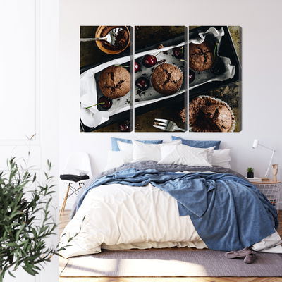 Ljuddämpande tavla - Muffins with cherries