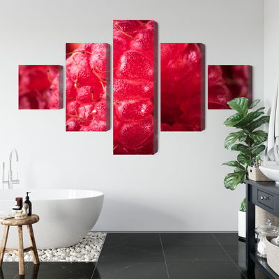 Ljuddämpande tavla - Raspberries on a macro scale