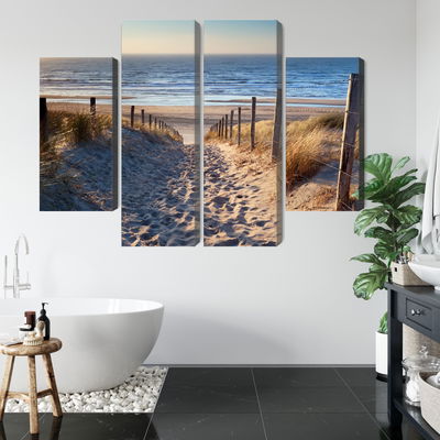 Ljuddämpande tavla - North sea beach 3d