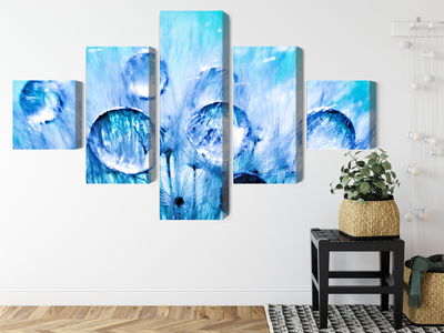 Ljuddämpande tavla - Dew drops on dandelion seeds